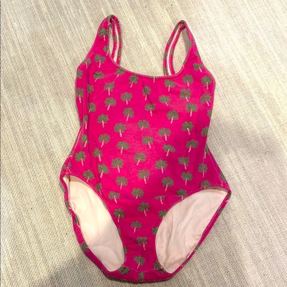 Lilly Pulitzer Pink and White one piece cotton swimsuit, S - Picture 1 of 4
